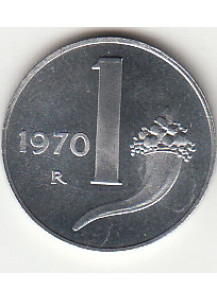 1970 Lire 1 Cornucopia Fior Di Conio Italia